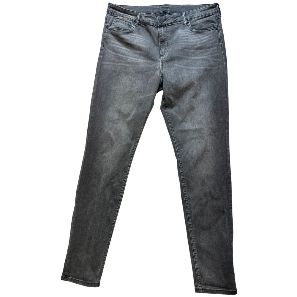 Kut From The Kloth Women's High Rise Toothpick Skinny Jeans Denim Size 16 Gray